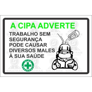 Placas de Conscientização de Segurança do Trabalho - Placas de